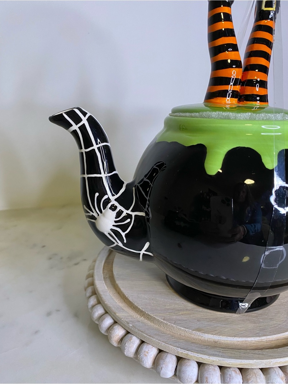 Witch Legs Teapot Potters Studio Halloween pairs well with Rae Dunn or Johanna - Picture 4 of 5